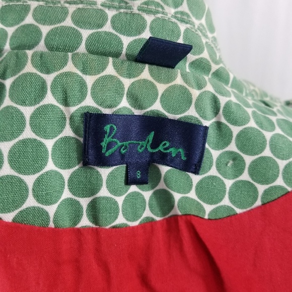 BODEN Green Polka Dot Jacket  Sz 8 - Picture 7 of 7